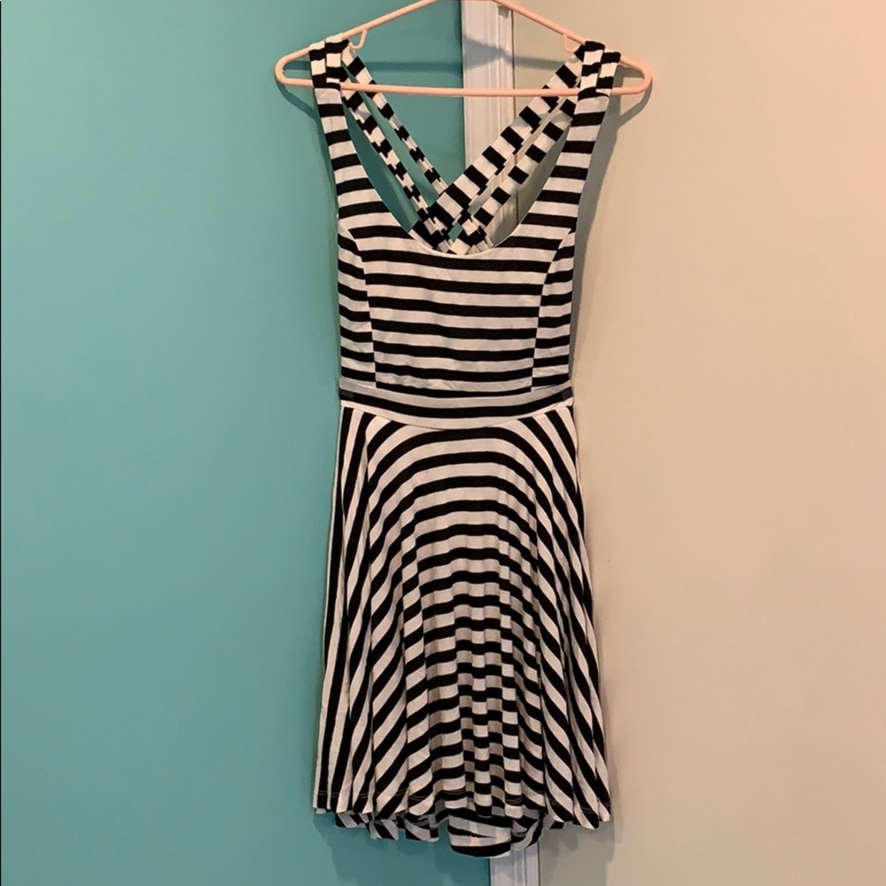 Striped Dress with open back